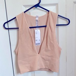 Urban Outfitters Deep V Crop Top Brami Bra/Cami